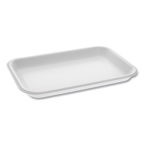 Pactiv 6-Compartment School Lunch Tray - White