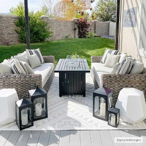 Hauteloom Alida Cream Outdoor Rug - 1 of 4