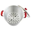 IMUSA USA Aluminum Tamale and Steamer Pot 32-Quart, Silver