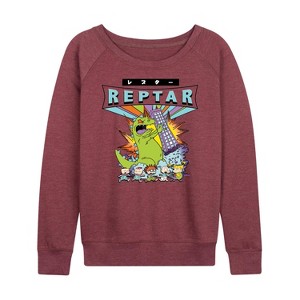 Women's - Rugrats - Rugrats Squad Lightweight French Terry Wide Neck Long Sleeve Shirt - 1 of 4