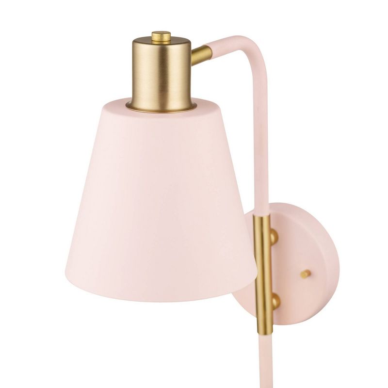 1-Light Novogratz X Globe Cleo Wall Sconce with Accents Pink - Globe Electric, 2 of 6