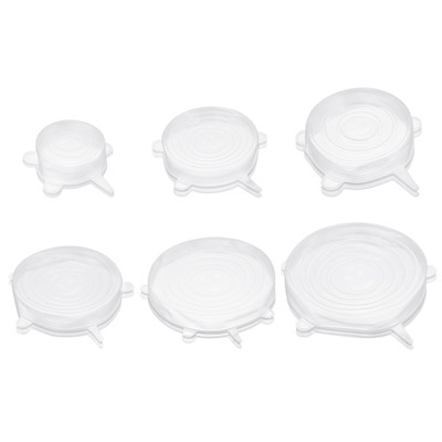 Unique Bargains Reusable Silicone Stretch Lids for Bowls and Food Covers 2 Sets