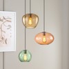 Rennnsan Elnorya 23"W 3-Light Cluster Staggered Color Glass Modern Dimmable Chandelier in Multicolored - 2 of 4