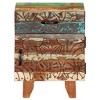 vidaXL Hand Carved Bedside Cabinet 15.7"x11.8"x19.7" Solid Reclaimed Wood - 2 of 4