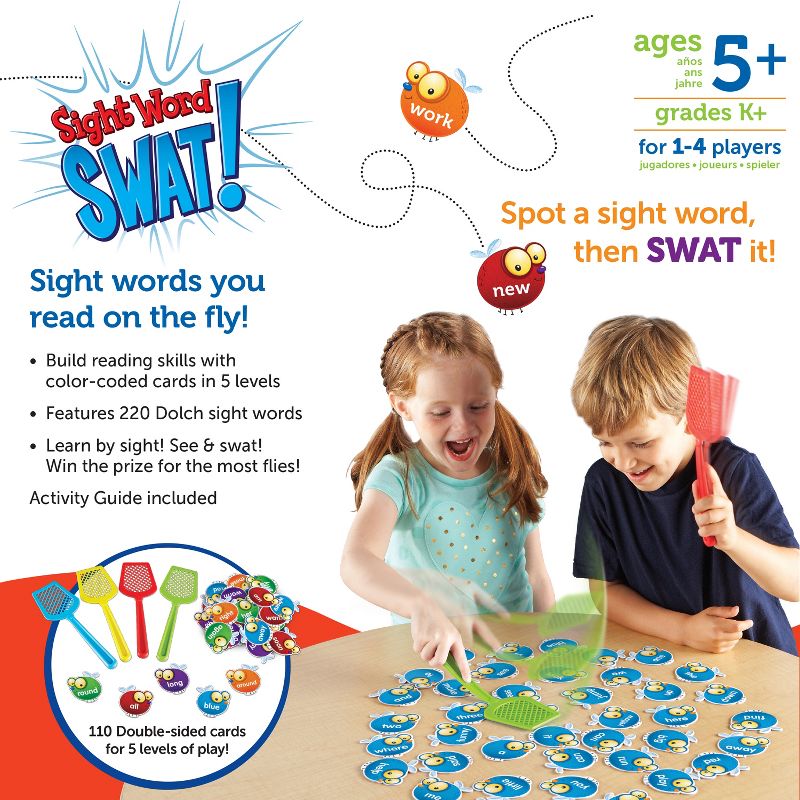 Learning Resources Sight Word Swat® a Sight Word Early Reading Game, 114 Pieces, Ages 5+, 6 of 7