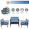Tangkula 8-Piece Outdoor Aluminum Patio Conversation Set Cushioned Sofa Chair with Coffee Table - 4 of 4