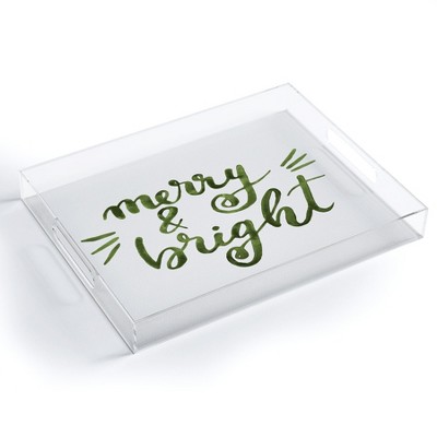 Showmemars LOVE JOY Festive Letters Small Acrylic Tray - Deny Designs