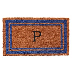 Calloway Mills 152971830A Blue Border 18 In. x 30 In. Monogram Doormat - 1 of 4