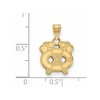 Black Bow Jewelry 14k Yellow Gold Plated Sterling Silver Chicago Blackhawks NHL Small Pendant - 2 of 3