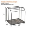 Pool Towel Rack Outdoor, 5 Bar Pool Towel Stand with Rattan Base, Towel Rack Freestanding for Poolside, Patio, Bathroom with Compartment - 3 of 4