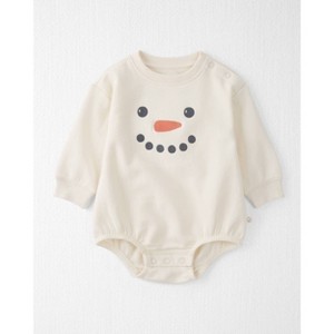 Little Planet By Carter's Organic Baby Snowman Bubble Romper - White - 1 of 3