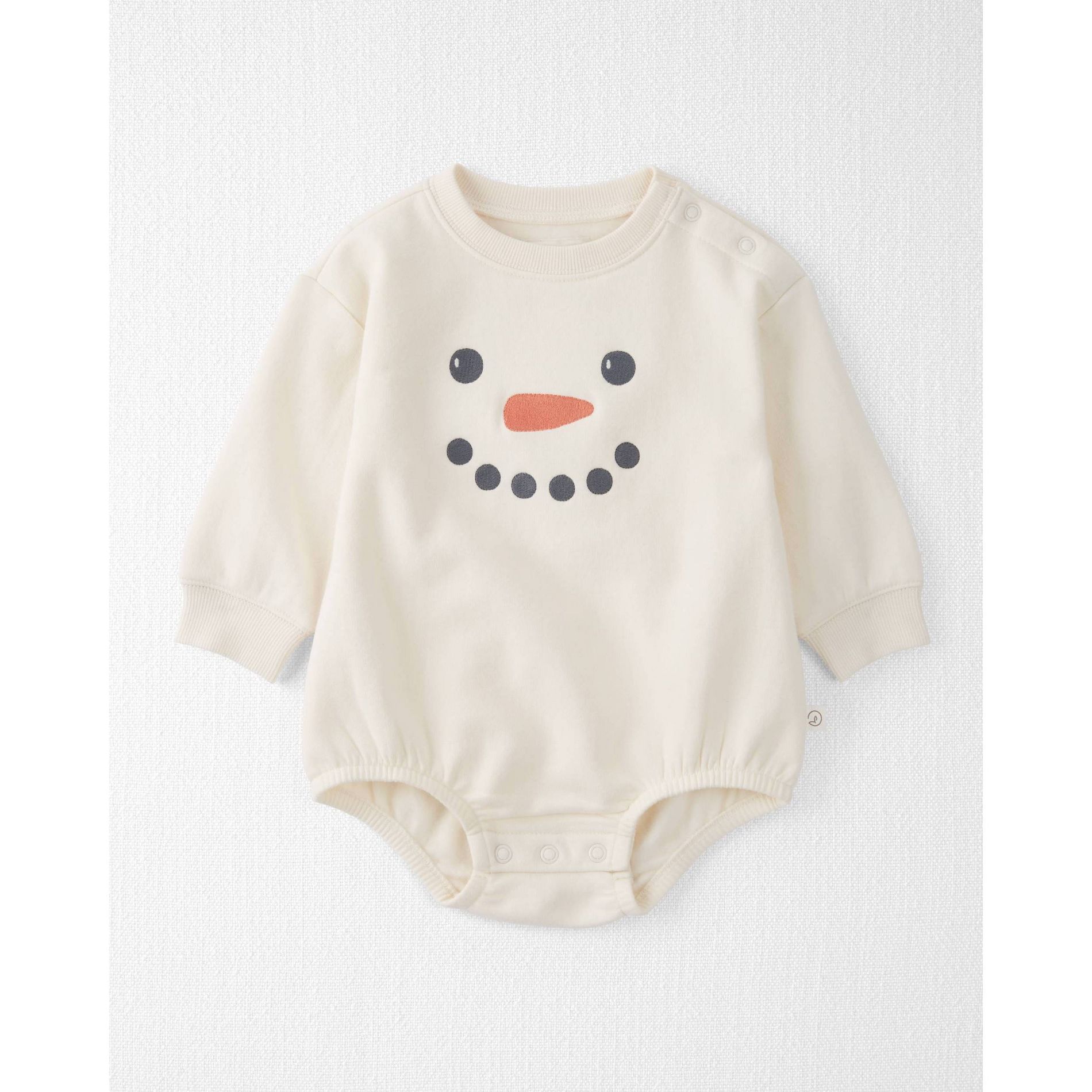 Little Planet By Carter's Organic Baby Snowman Bubble Romper - White