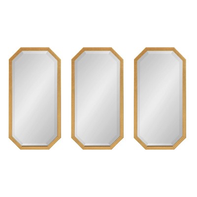 Laverty Gold Octagon Full-Length Mirror Trio Set