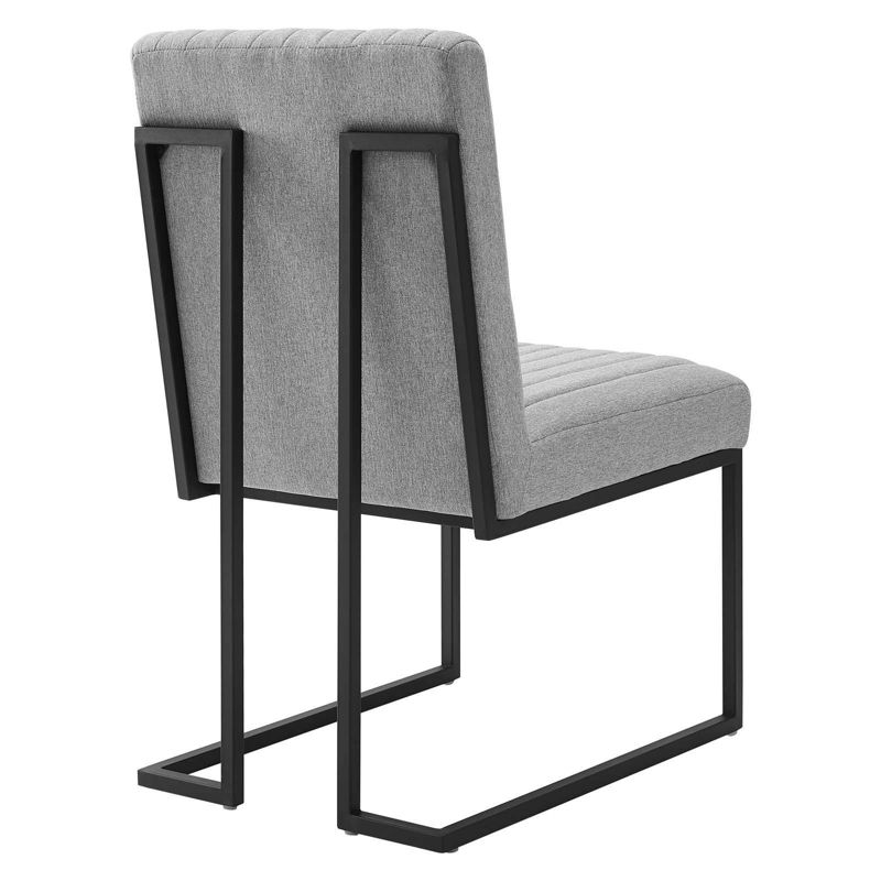 Indulge Channel Tufted Fabric Armless Dining Chair - Modway, 3 of 8
