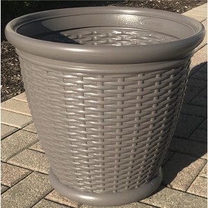 Suncast Chariton 15.75 in. H X 18 in. W X 18 in. D X 18 in. D Resin Decorative Planter Gray - 1 of 1