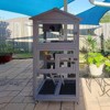 Aivituvin Wooden Large Bird Cage on Wheels | Waterproof Bird House-AIR42 - 3 of 4