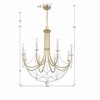Crystorama Lighting Delilah 8 - Light Chandelier in  Aged Brass - 3 of 3