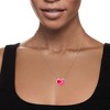 Ross-Simons Italian Pink Enamel Heart Necklace in Sterling Silver Size 18 - 2 of 3