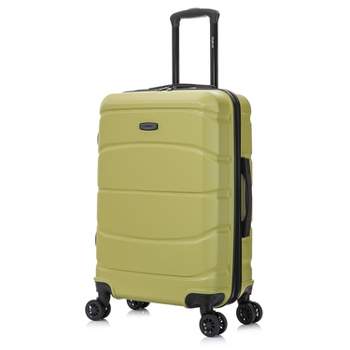 DUKAP Sense Lightweight Hardside Medium Checked Spinner Suitcase - Green