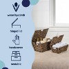 happimess Wilder Classic Farmhouse Woven Hyacinth Rectangular Storage Baskets with Lids and Handles - 3 of 4
