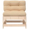 VidaXL Middle Sofa with Cushions Solid Wood Pine - 3 of 4