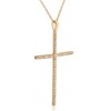 Pompeii3 3/4ct Pave Diamond Cross 14K Yellow Gold 2" Tall - 2 of 4