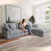 Cloud Couch Modular Sectional Sofa,119.29" U Shaped Couch, Oversized Down Filled Convertible Wide Seater,3 Seater With 2 Ottomans For Living Room Set - 3 of 4