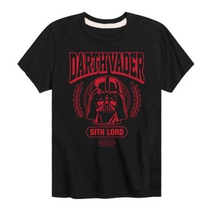 Boys' - Star Wars - Darth Vader Collegiate Toddler And Youth Short Sleeve Tee Short Sleeve Graphic T-Shirt - 1 of 4
