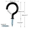Unique Bargains Metal Home Vinyl Coated Screws in Cup Ceiling Hooks 50 Pcs - 2 of 4