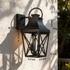 Outdoor Wall Light 2-Pack, Waterproof Matte Black Wall Sconce with Clear Glass, Porch Light for Front Door, Garage, Patio, Balcony - 2 of 4