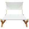 VidaXL Patio Lounge Bed with Canopy 65 in.x79.9 in.x49.6 in. Solid Bent Wood Cream - 3 of 4