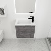Wall-Mounted Bathroom Vanity with Ceramic Sink, 22 Inch Floating Vanity Cabinet, Soft-Close Doors, For Small Bathrooms - 2 of 4