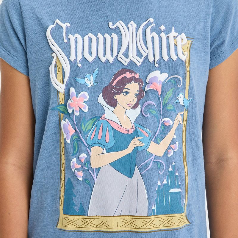 Girls&#39; Disney Snow White Fairest of All Short Sleeve Graphic T-Shirt - Blue, 2 of 4