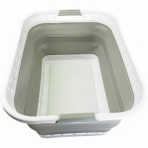 SAMMART 42L (11 gallons) Collapsible Plastic Laundry Hamper/Basket - 1 of 4