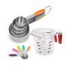 Elitra Home Complete Measuring Set, 13-Pack Stainless Steel Cups, Spoons, Plastic Measuring Pitchers with Spout - Engraved Measurements - 4 of 4