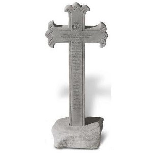 Kay Berry The Lord Is My Shepard Cross Shaped Memorial Garden Stone - 1 of 1