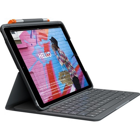 Logitech Slim Folio Keyboard Cover Case Apple Logitech Ipad 7th Generation Tablet Graphite Target