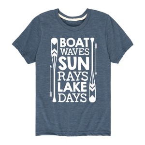 Boys' - Instant Message - Lake Days Quote Short Sleeve Graphic T-Shirt - 1 of 4
