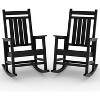 Acekool Oversized HDPE Rocking Chair for Outdoors, All-Weather Resistant Poly Plastic Rocker, High Back Porch Rocker with Heavy-Duty Support - 2 of 4