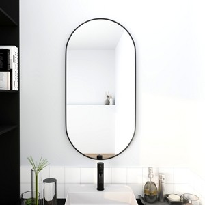 Lyngins 24x32 Inch Wall Mount Vanity Mirror,Modern Rectangle Bathroom Mirror with Aluminum Frame for Bathroom,Bedroom - 1 of 4