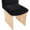 Meridina Furniture,Shaw Black Chenille Fabric Upholstered Dining Chair - 4 of 4