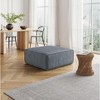 PAGED Upholstered Footrest Ottoman, Modern Sectional Sofa Footstool Module with High-density Foam, Coffee Table for Living Room, Bedroom, Antique Gray - 2 of 4