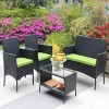KTMBDW Outdoor Wicker Furniture with Coffee Table, Modern Rattan Patio Chairs Conversation Sets with Sofa for Garden, Terrace - 4 of 4