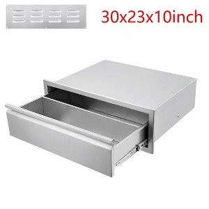 30x23x10 inch Single Drawer Outdoor Kitchen BBQ Island Stainless Steel With Vent - 1 of 4