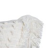 14" x 22" Hand Woven White Cotton Rectangle Accent Throw Pillow w/ Polyester Fill - 2 of 4