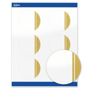 Avery 3" Diameter Labels, Gold Double-Dipped Edge, 60 ct - 1 of 4