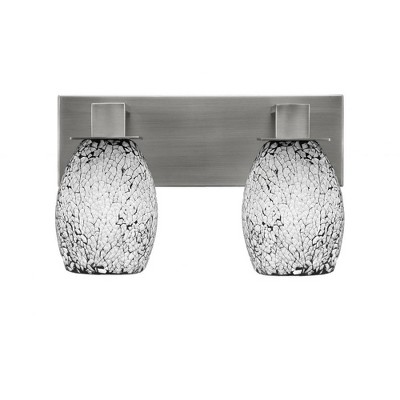 Toltec Lighting Apollo 2 - Light Vanity in  Graphite with 5" Black Fusion Shade