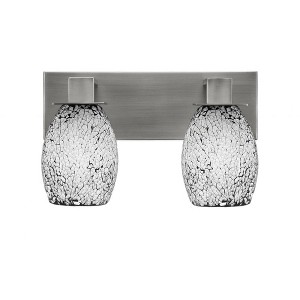 Toltec Lighting Apollo 2 - Light Vanity in  Graphite with 5" Black Fusion Shade - 1 of 1