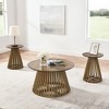 KTMBDW Round Coffee Table, 15.75" Small Coffee Table, Circle Wood Center Table for Living Room, Apartment - 3 of 4