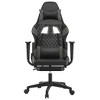 vidaXL Massage Gaming Chair with Footrest Black&Gray Faux Leather - 4 of 4